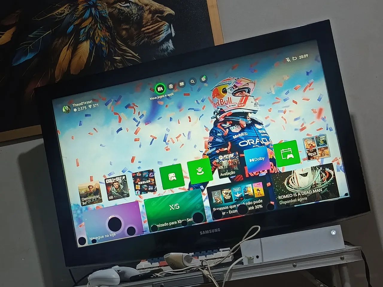 Tv Samsung com detalhe funcionando!