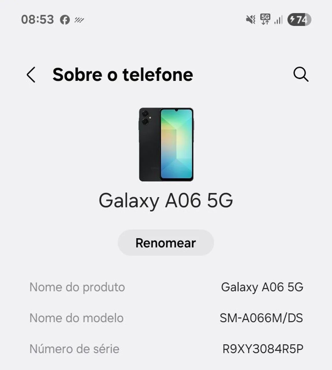 Vendo celular A06 funcionando perfeitamente tudo...original de fabrica