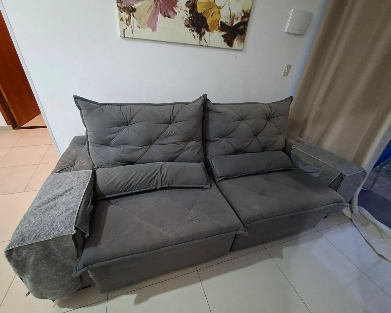 Sofá retrátil e reclinável 230cm Largura ( ler descrição)