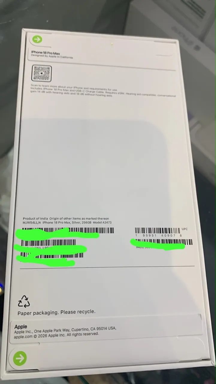 iphone 18 Pro Max 256gb (Prata) LACRADO