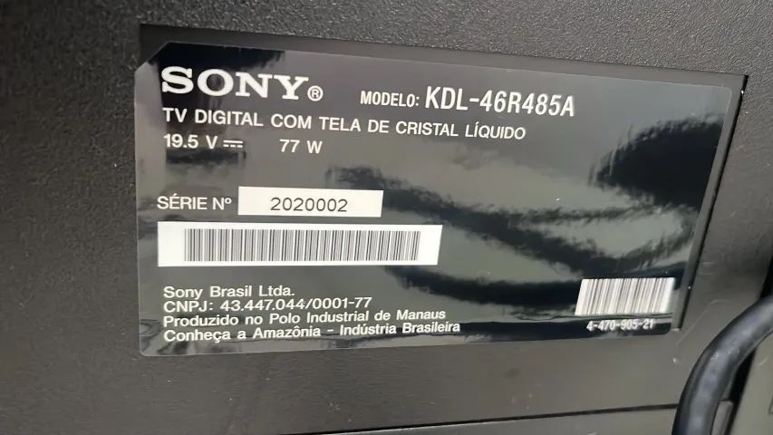 Tv Sony 46 polegadas usada, sem haveria e com controle - Foto 2