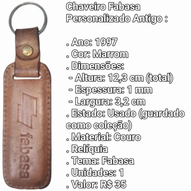 Chaveiro Fabasa Antigo  - Foto 5