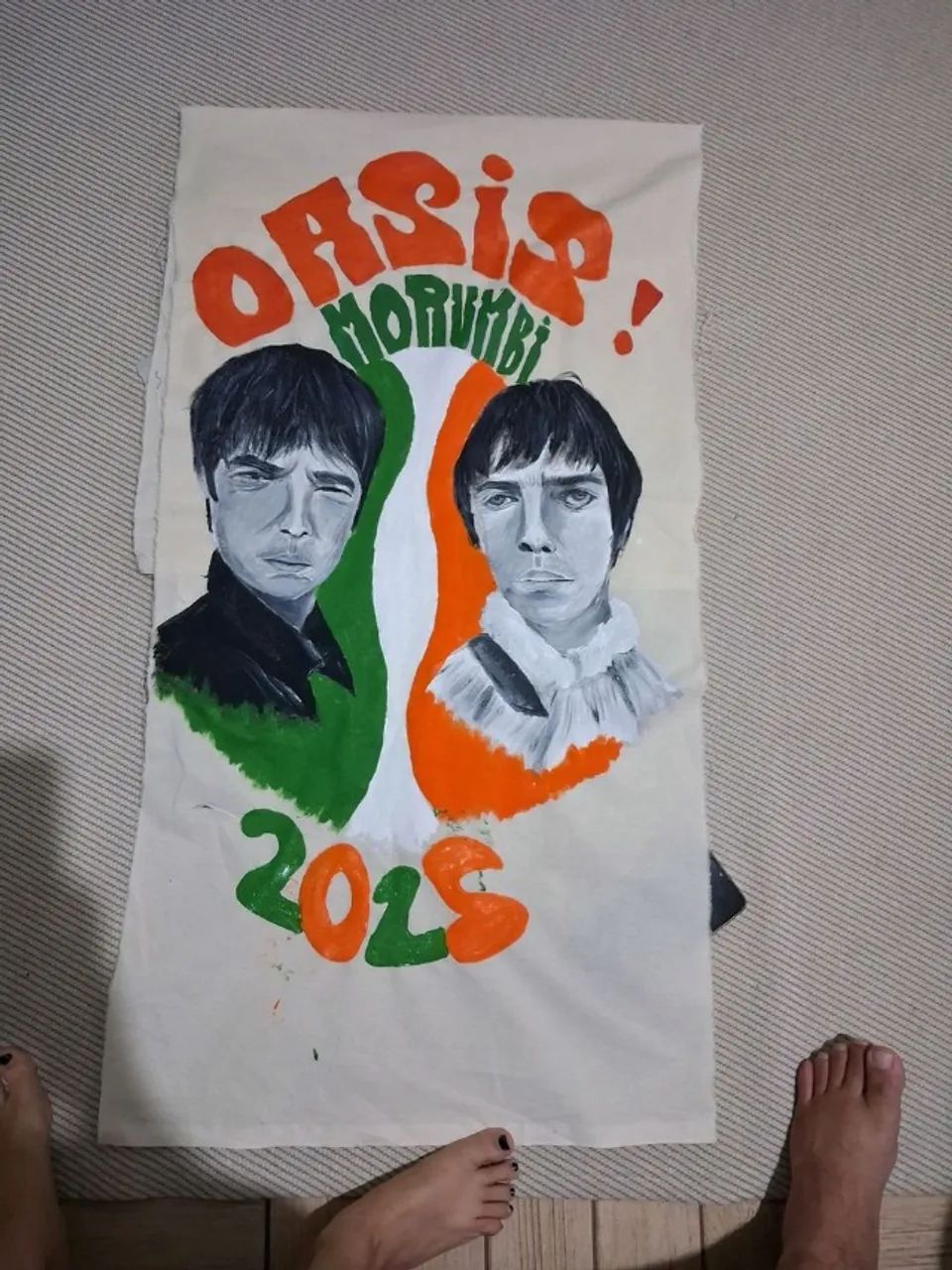 Bandeira Oasis Show Morumbi 2025