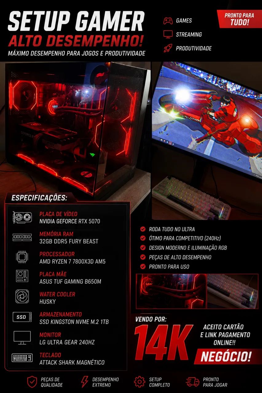 Pc gamer RTX 5070 AM5