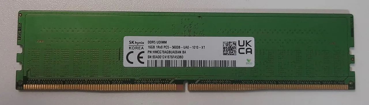 MEMÓRIA PARA PC DDR5 16GB-5600MHZ UDIMM (SK HYNIX) - Memória RAM