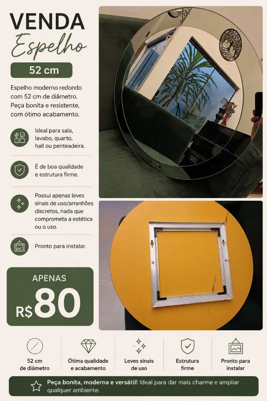 Espelho 52 cm
