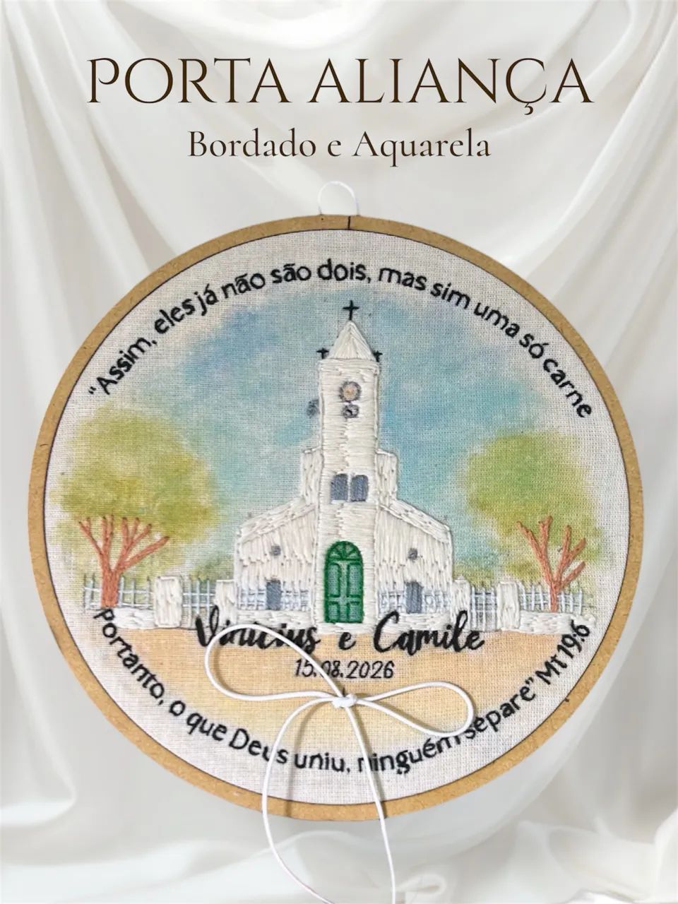 Porta Aliança Bordado  - Foto 4