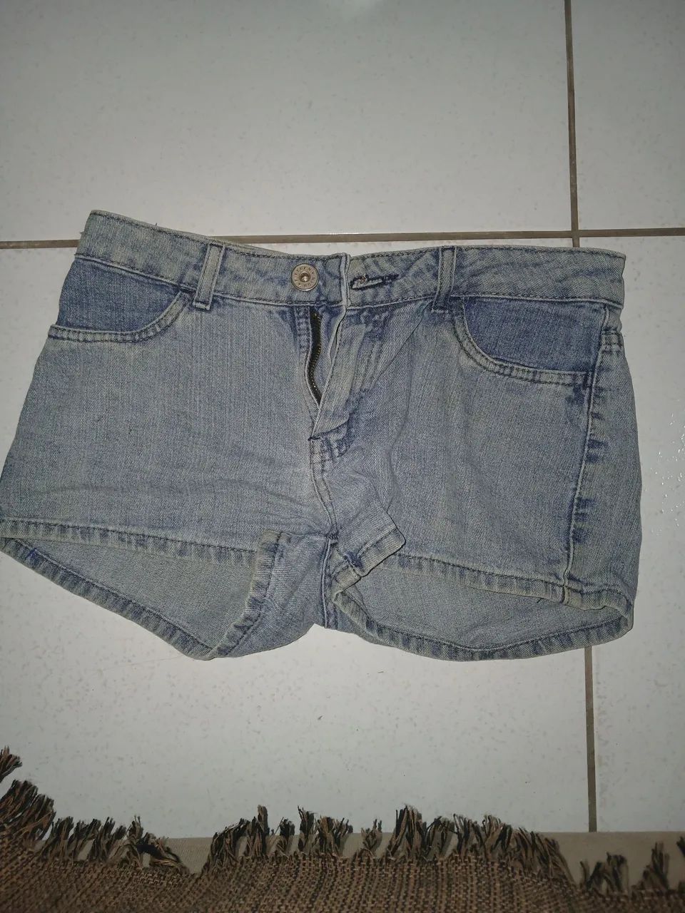Mine Shorte Jeans Azul Desbotado