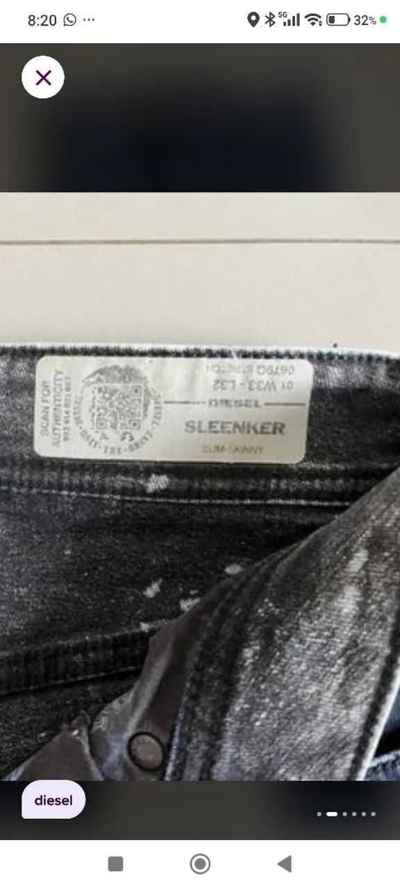 Calça Diesel Sleenker Original, estado de NOVA  - Foto 4