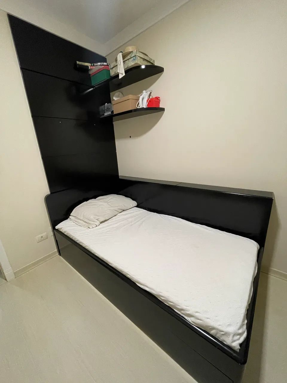 Cama de Solteiro Bicama Completa com 2 Colchões, Baús e Prateleiras - Foto 3