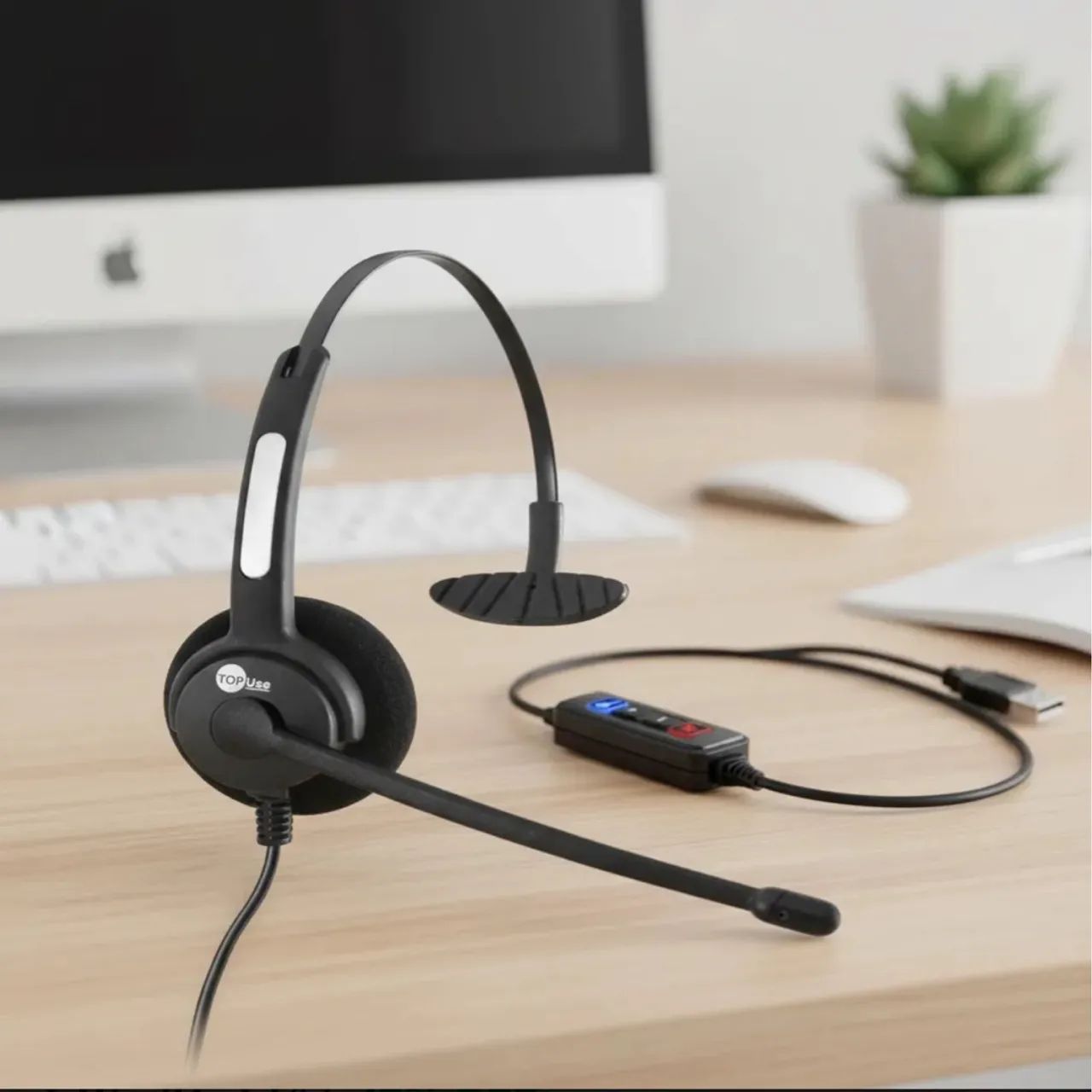 Headset Usb Com Cancelador De Ruídos - Topuse - Foto 5