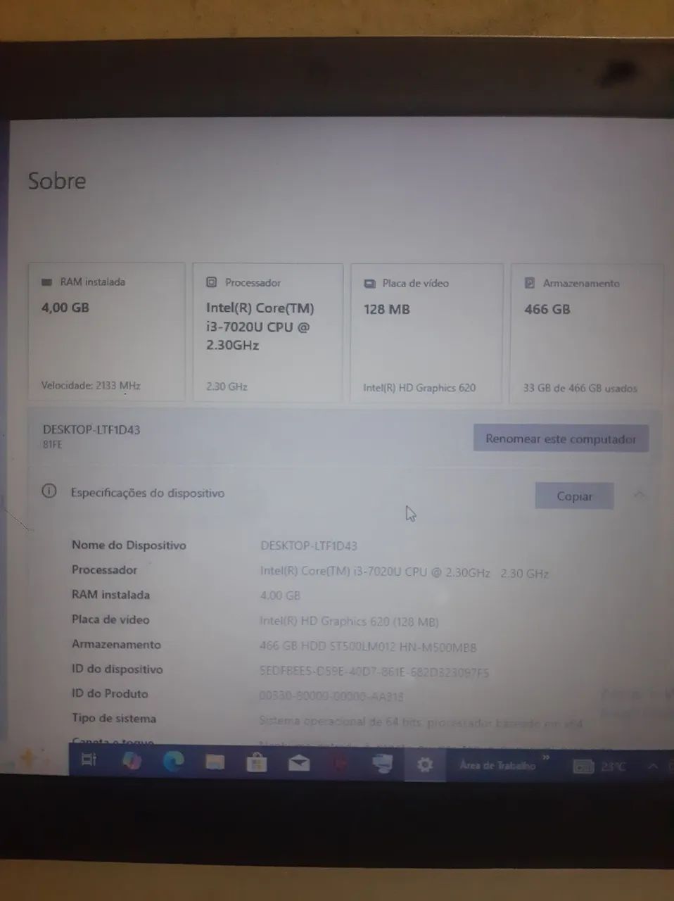 Vendo notebook lenovo placa mãe ddr4 - Foto 2