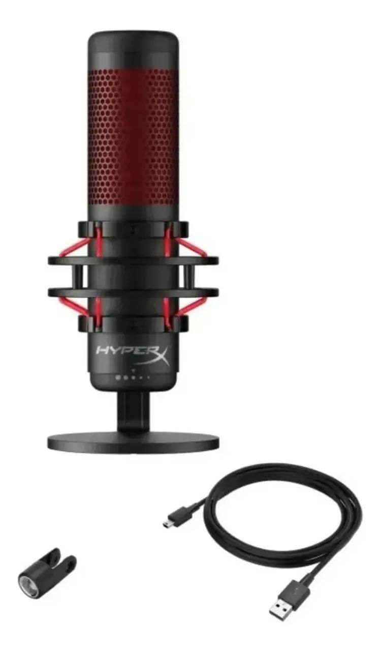 Microfone Condensador Gamer Hyperx Quadcast Usb (usado) - Foto 2