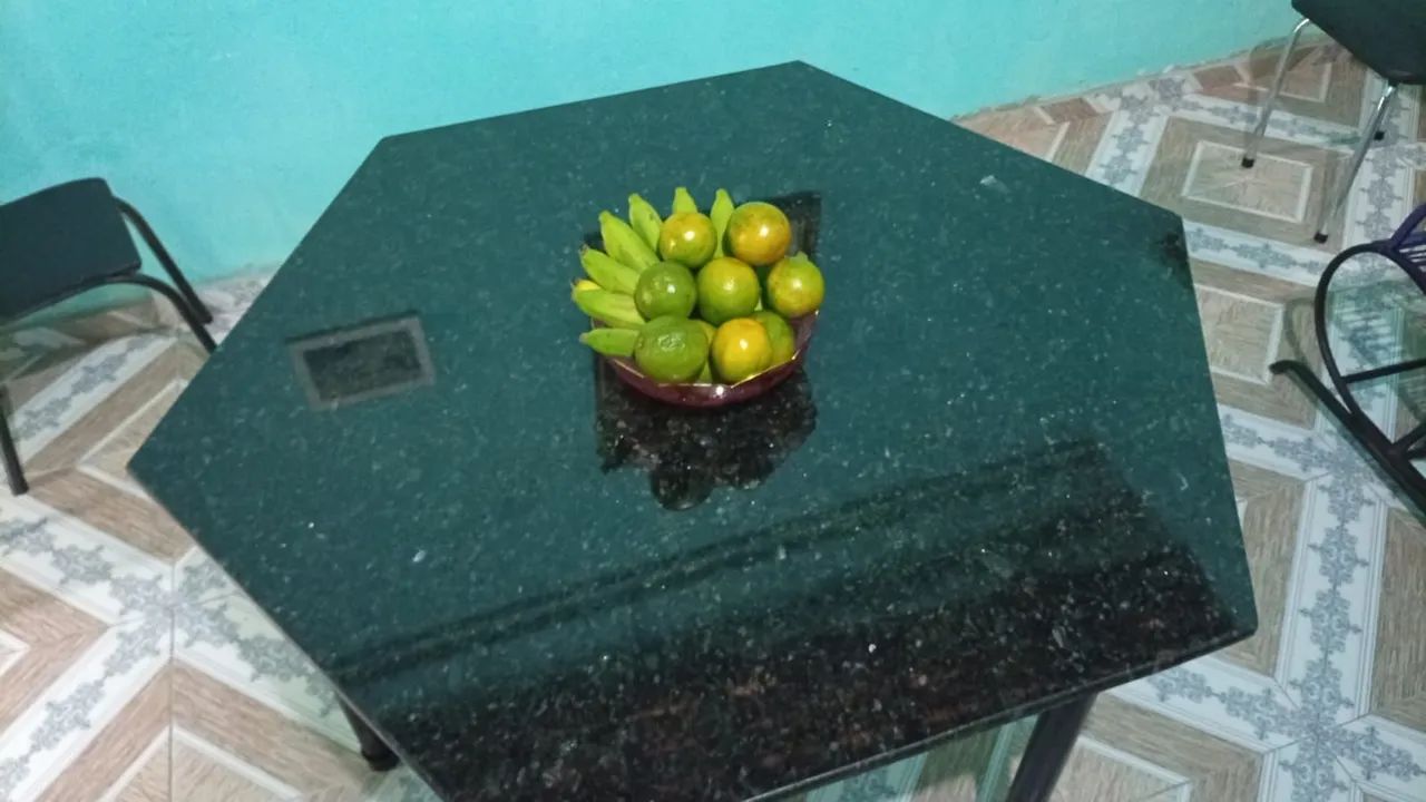 Mesa de mármore octogonal 6 lugares - Foto 2