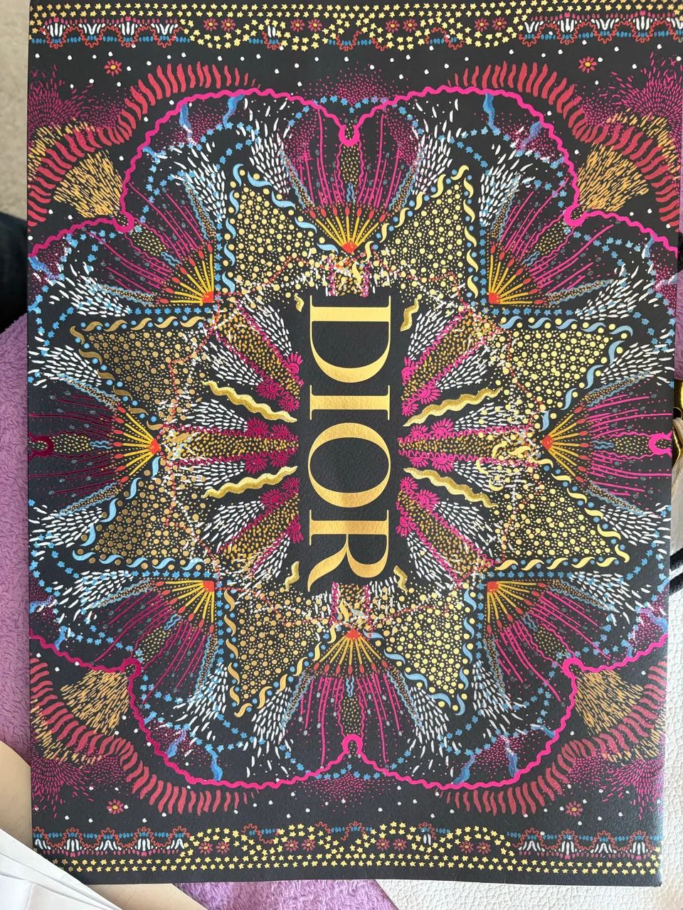 Sacola Dior colorida grande - original 