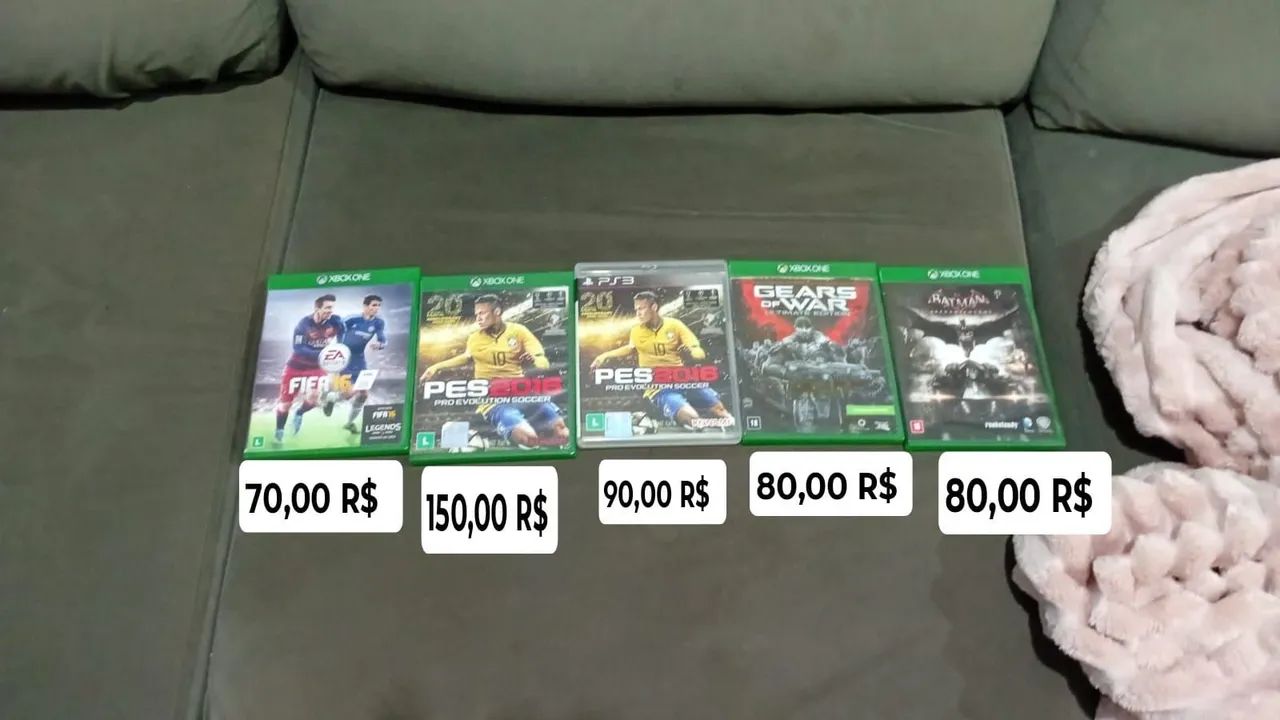 Jogos XBOX ONE e PS3.