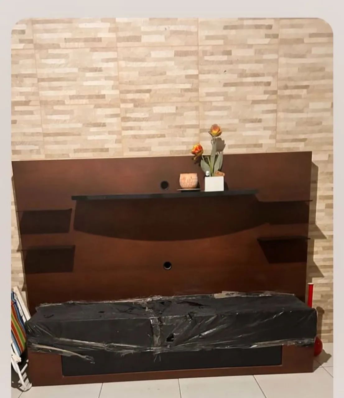 Rack com Painel de madeira  - Foto 4