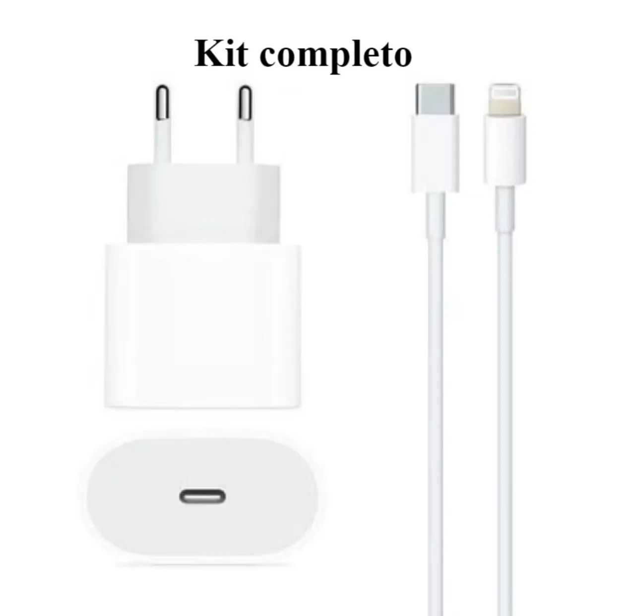 KIT iPhone Cabo E Fonte Tipo C LACRADO - Foto 3