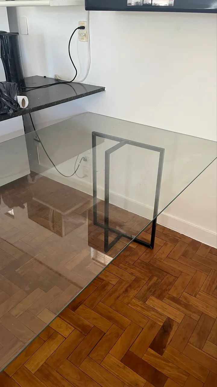 Tampo de Vidro para mesa - dimensões 107x198cm  - Foto 2
