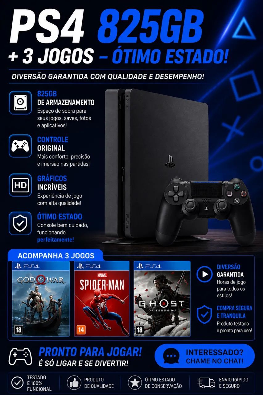 Ps4 slim 825gb 