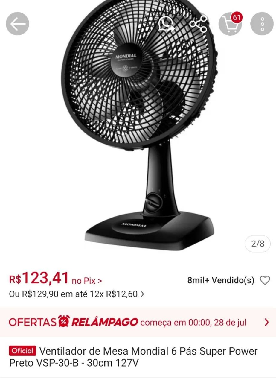 Ventilador Mondial 30 - Foto 3