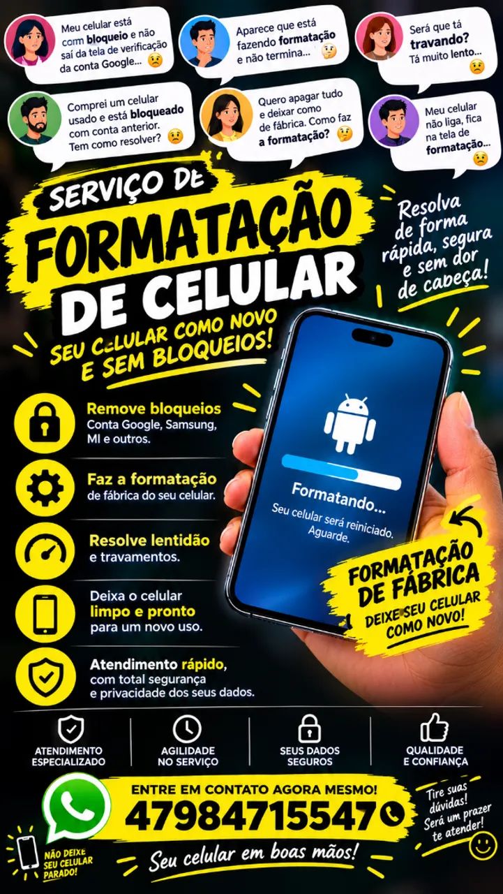 Formatação de celular 