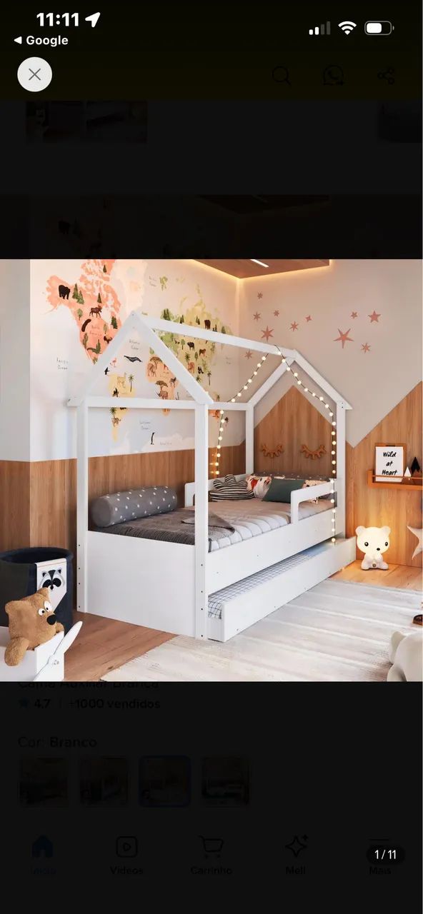 Cama montessoriana bicama casinha  - Foto 2