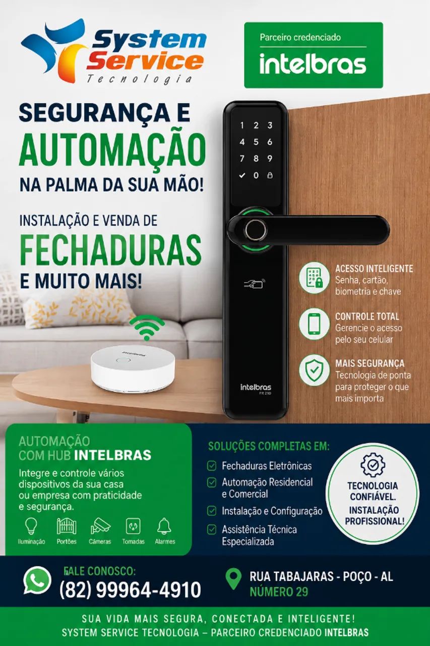 Fechaduras Inteligentes + Hub de Automação | Venda e Instalação