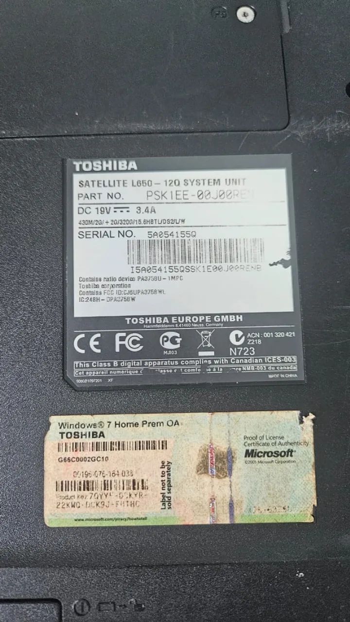 Notebook Toshiba Sattelite LP650 - Foto 3