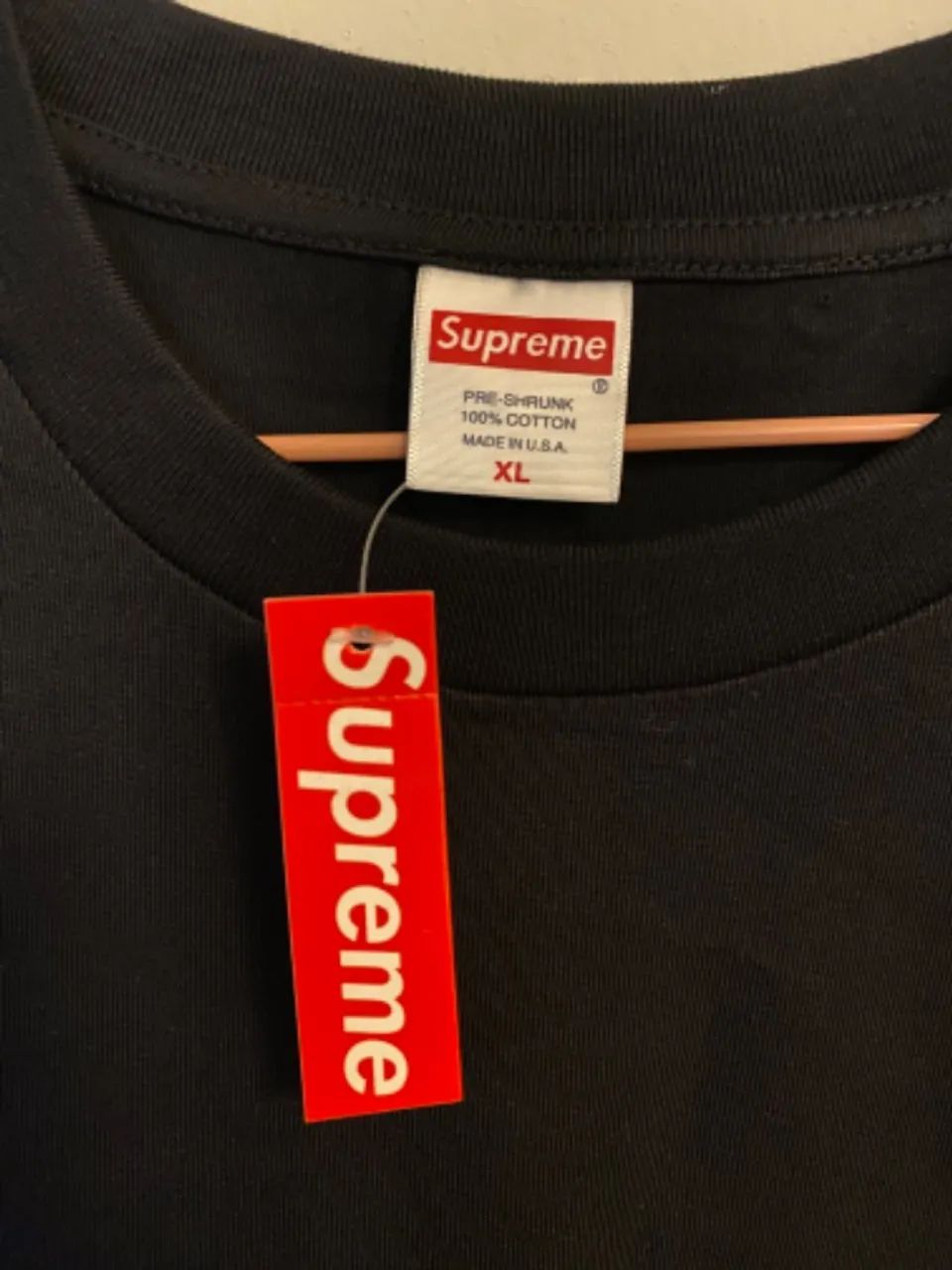 supreme cross box logo tee black - Foto 3