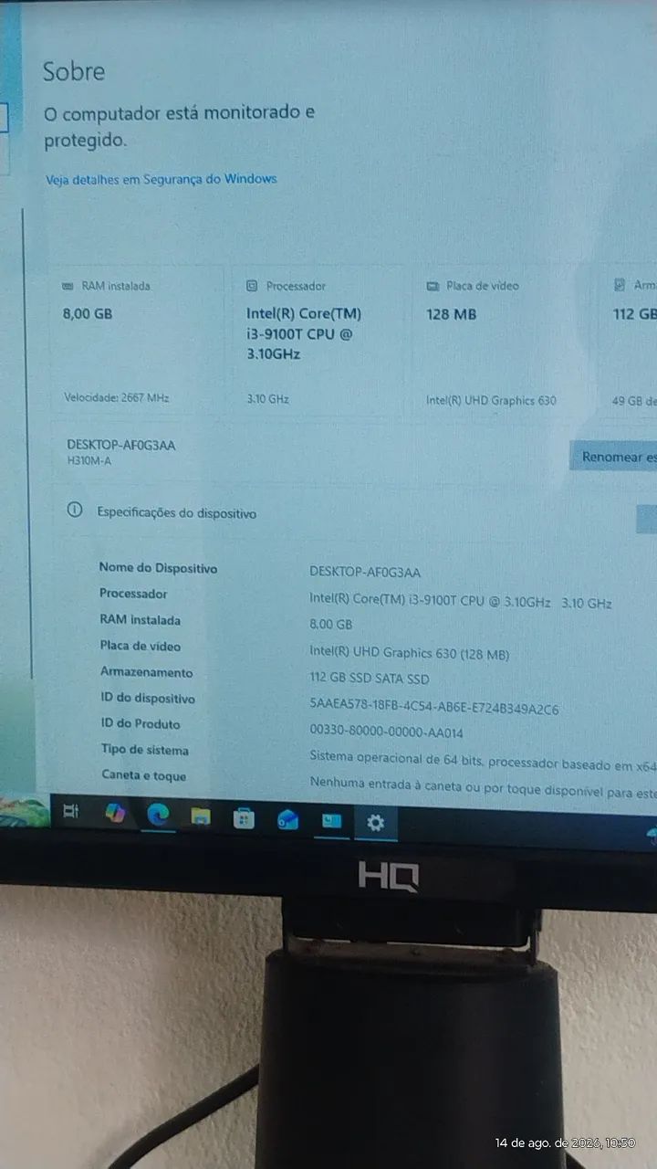 CPU i3 nona geração c SSD  - Foto 2