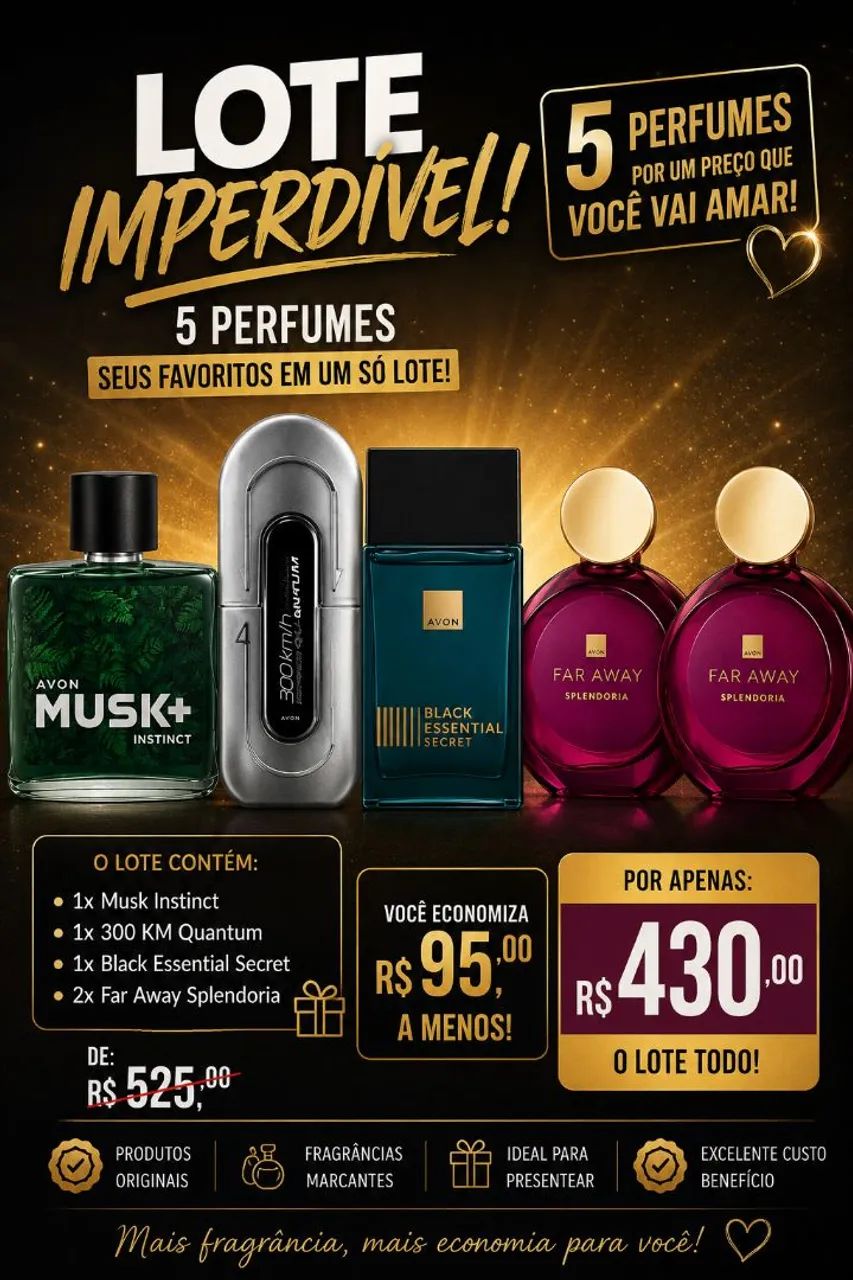 Lote 5 perfumes avon