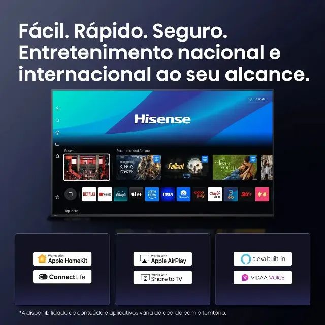 TV Smart 75 Polegadas QLED 4K - Hisense - PRODUTO NOVO COM GARANTIA - Foto 2