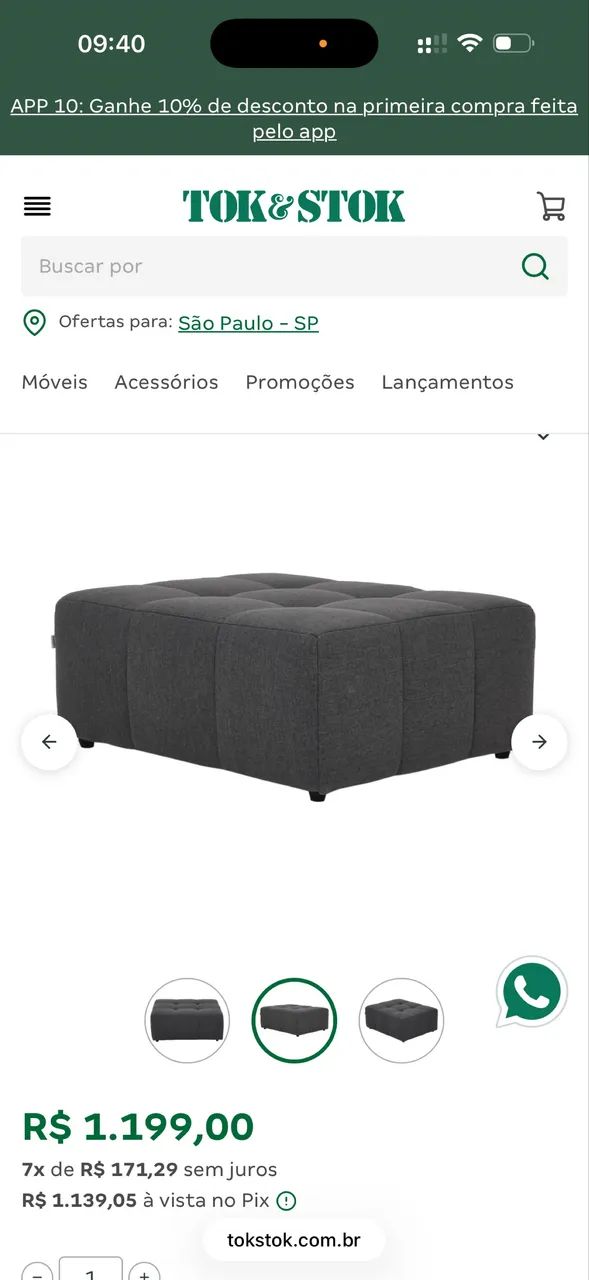 Sofá SOFO Tok&Stot alto padrão Lindíssimo - Foto 4