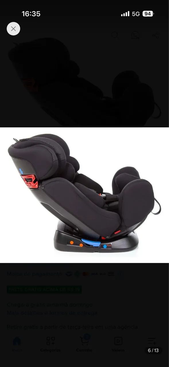 Cadeira de bebê para carro 