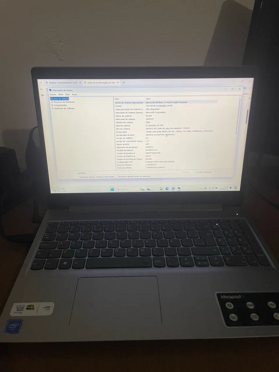 Notebook Lenovo Perfeito estado