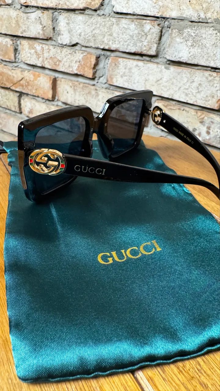 óculos de sol gucci preto 6138 - Foto 5