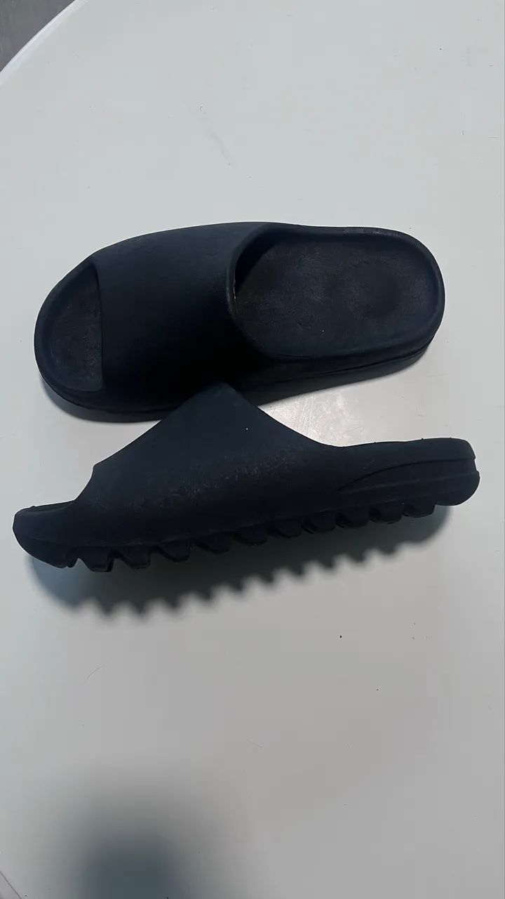 Chinelo Slide Yeeze Eva Nuvem Ortopédico Super Leve - Bege e preto  - Foto 2