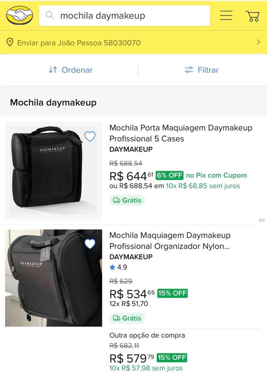 Mochila para maquiagem - DAYMAKEUP 