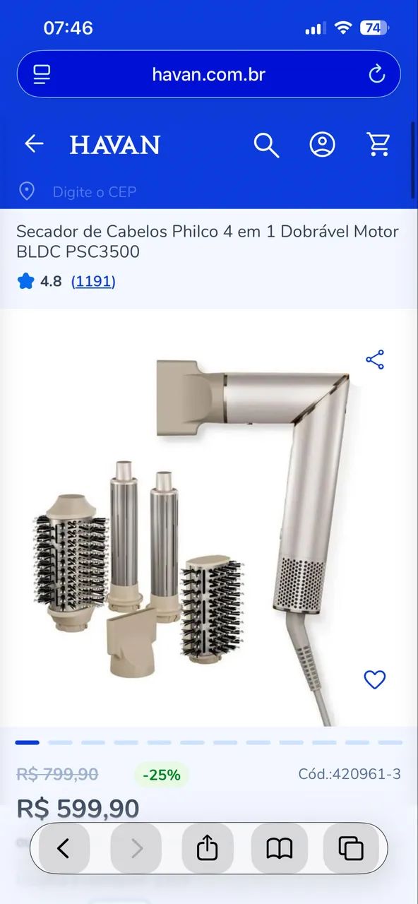 Secador philco muitifunçõed