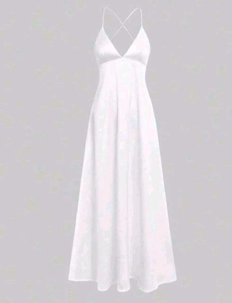 vestido cetim branco longo g - Foto 3