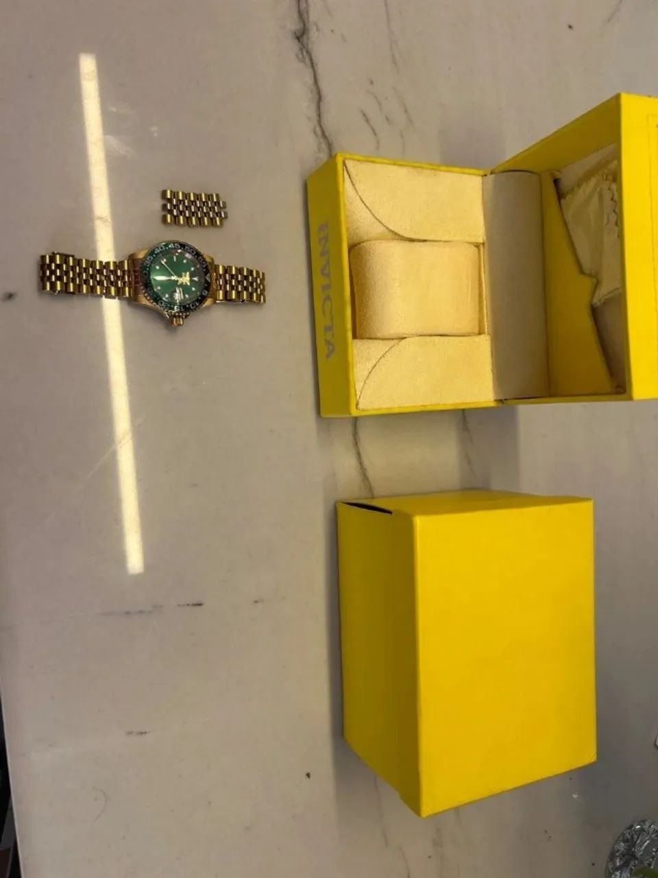 Relógio invicta pro diver 36044 dourado - Foto 4