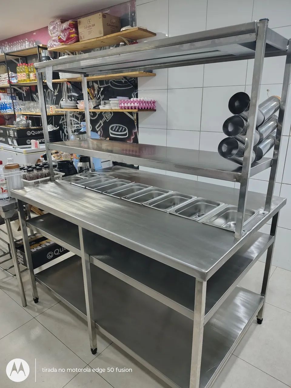Coifa de inox mesa .pia prateleira em inox  - Foto 5
