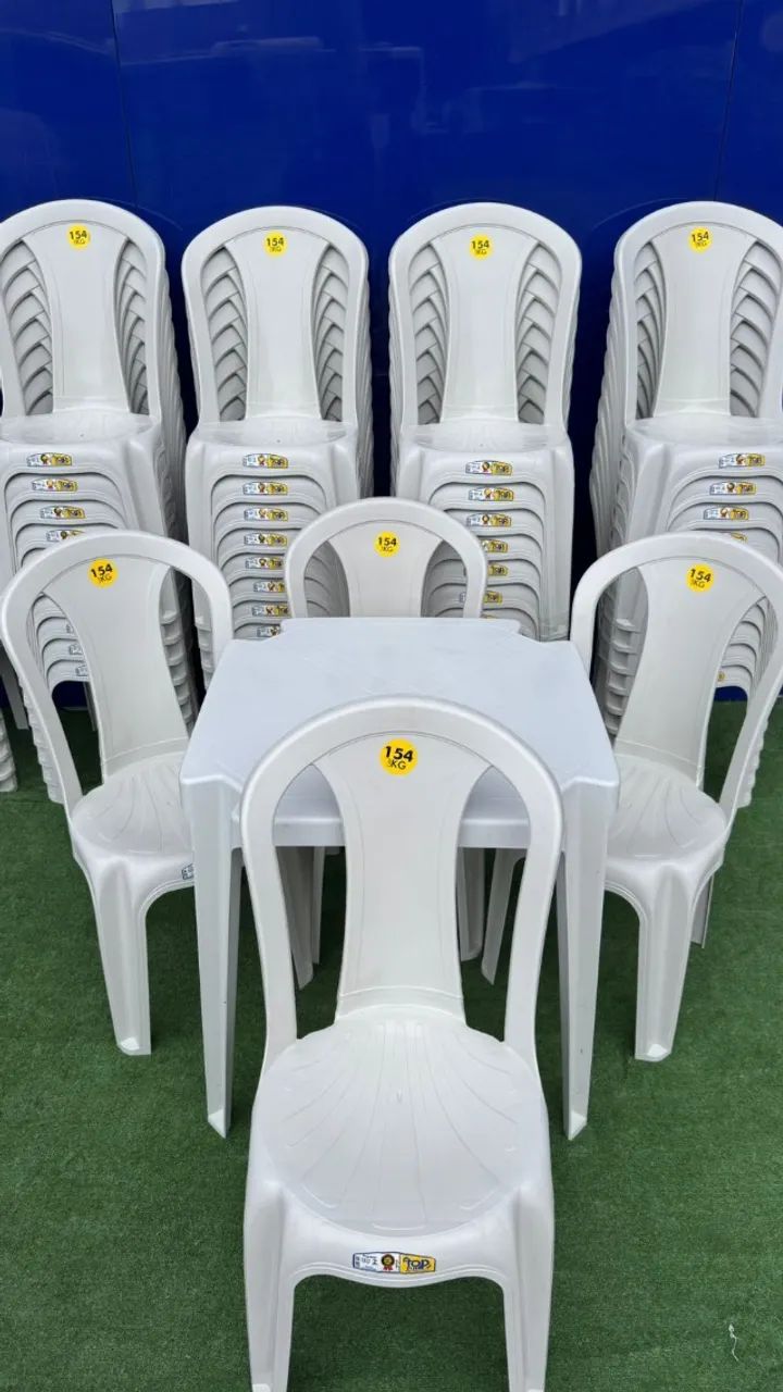 JOGO DE MESA PLÁSTICO MODELO BISTRÔ 154 KG TOP MIL - Foto 2