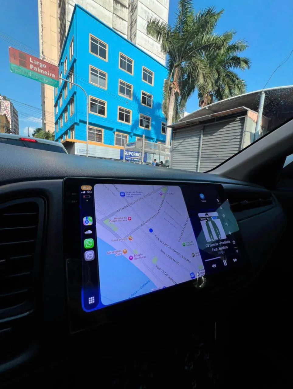 Multimídia 9 polegadas CarPlay sem fio. - Foto 3