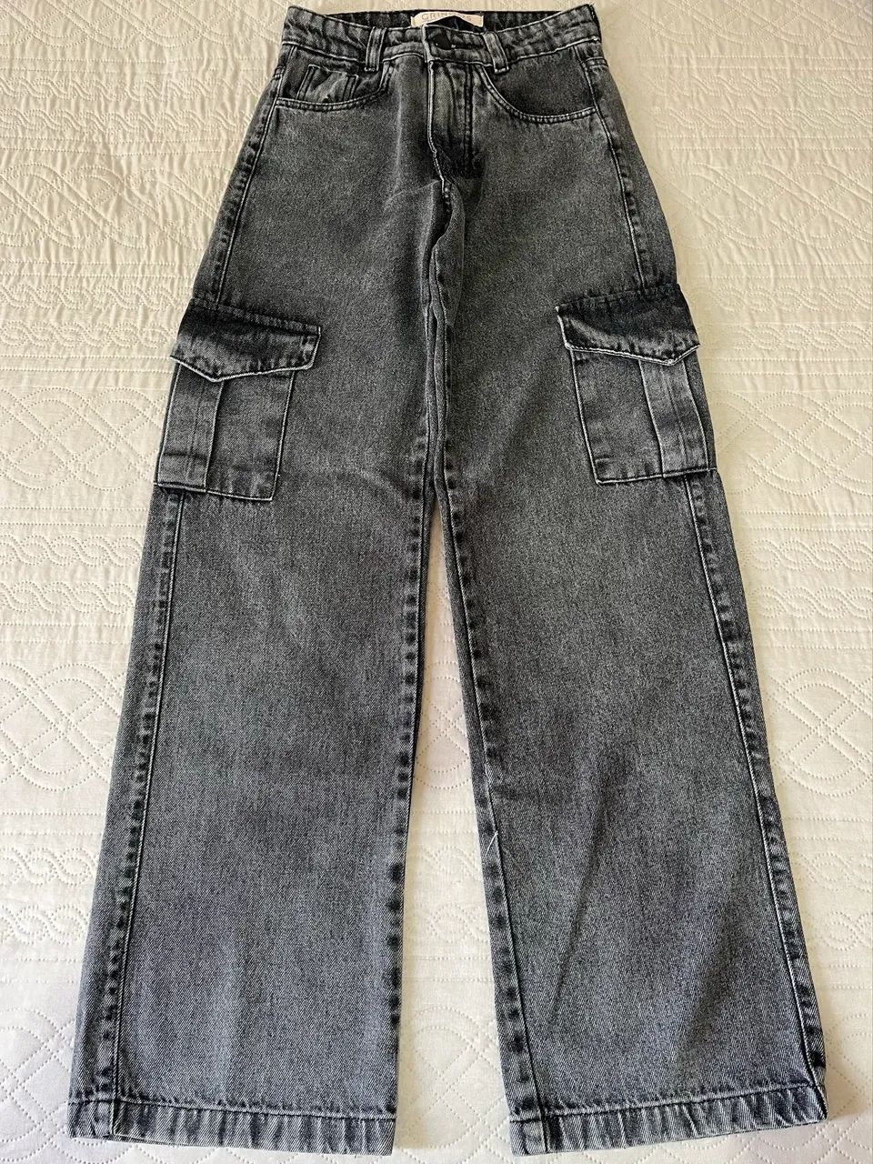 Calça cargo grafite jeans 36 - Foto 5