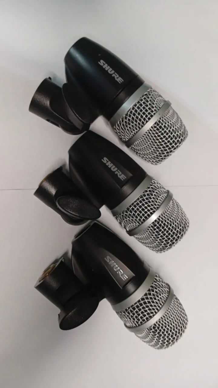 Kit Microfones Shure PG Drum Mic Kit - PG52 e 3 PG56 - Maleta Original - 2002 - Raríssimo - Foto 5