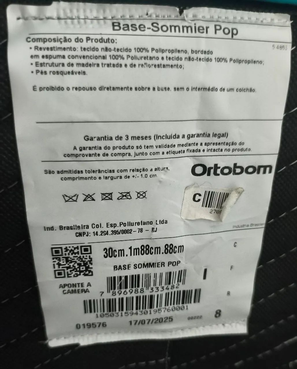 Base Box Solteiro Ortobom Sommier Pop 30x1,88x88 - Foto 3