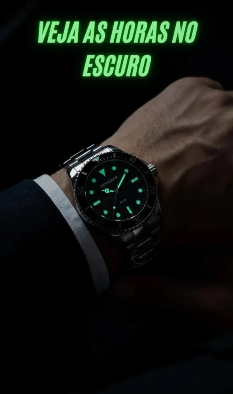 Relógio Prata Masculino Diver Mondaine  - Foto 5
