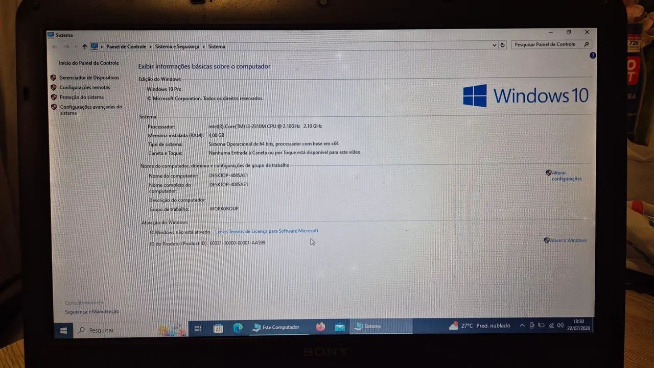 Notebook Sony Vaio I3 - Foto 2